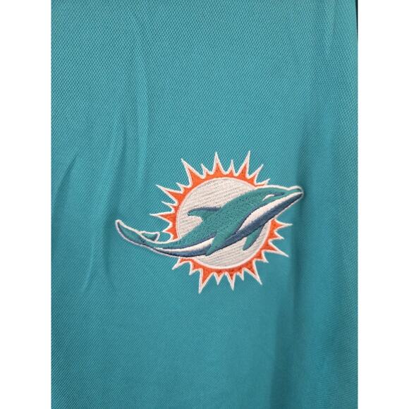 Nike Dri-Fit Miami Dolphins NFL Polo Shirt Men's Size 2XL, Teal Short Sleeve - Picture 7 of 7
